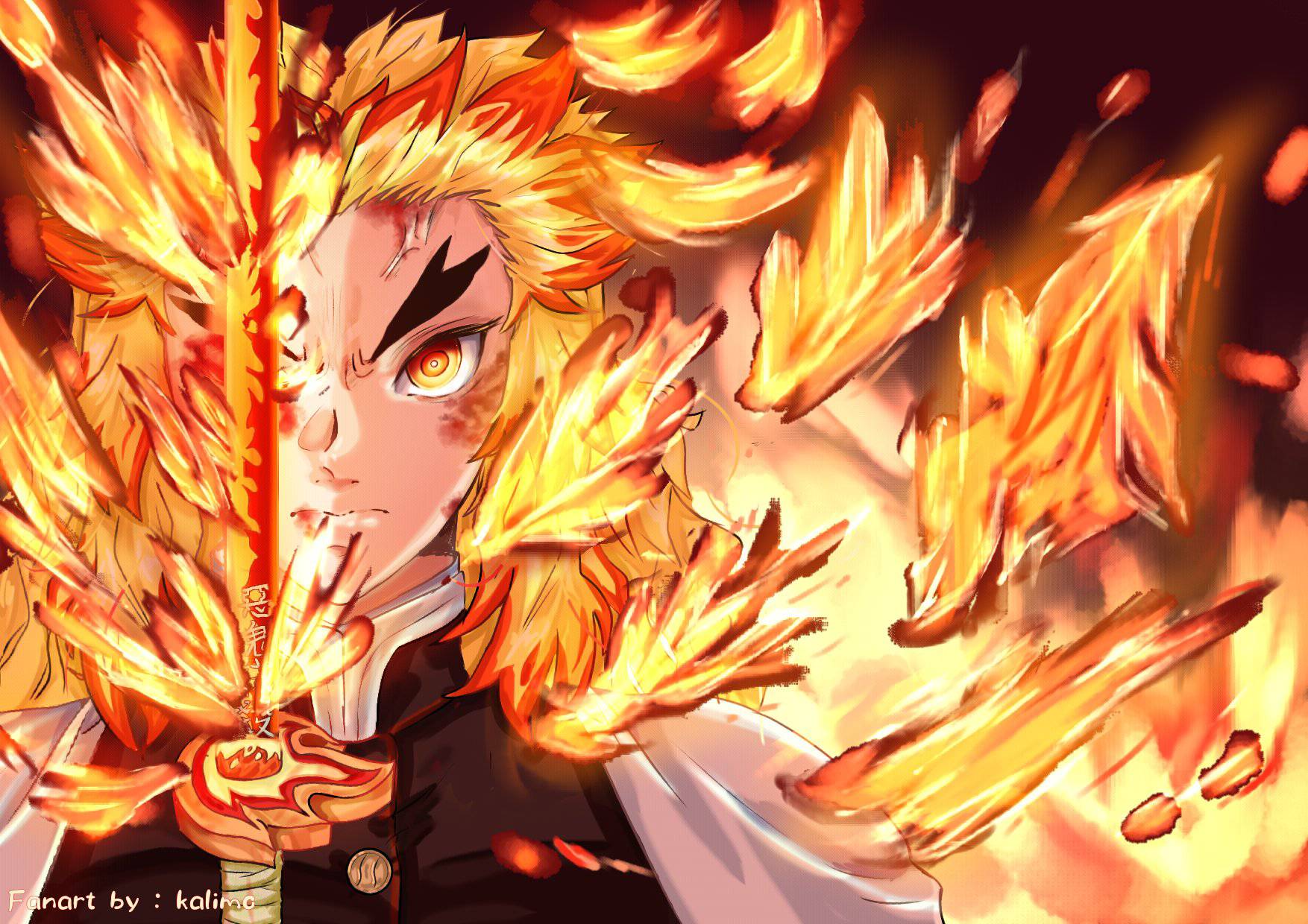 Fire Hashira Kyojuro Rengoku by MCAshe on DeviantArt