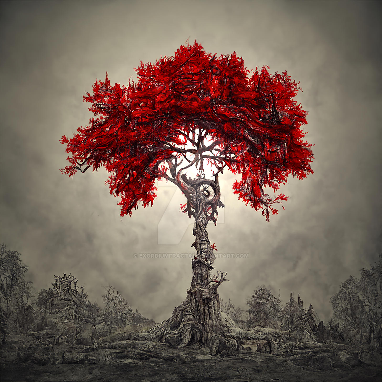 Dramatic tree by ExordiumFractal on DeviantArt