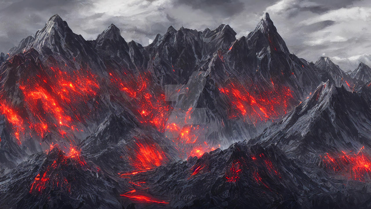 Fire Ravaged Mountain Fire Mountain by ExordiumFractal on DeviantArt