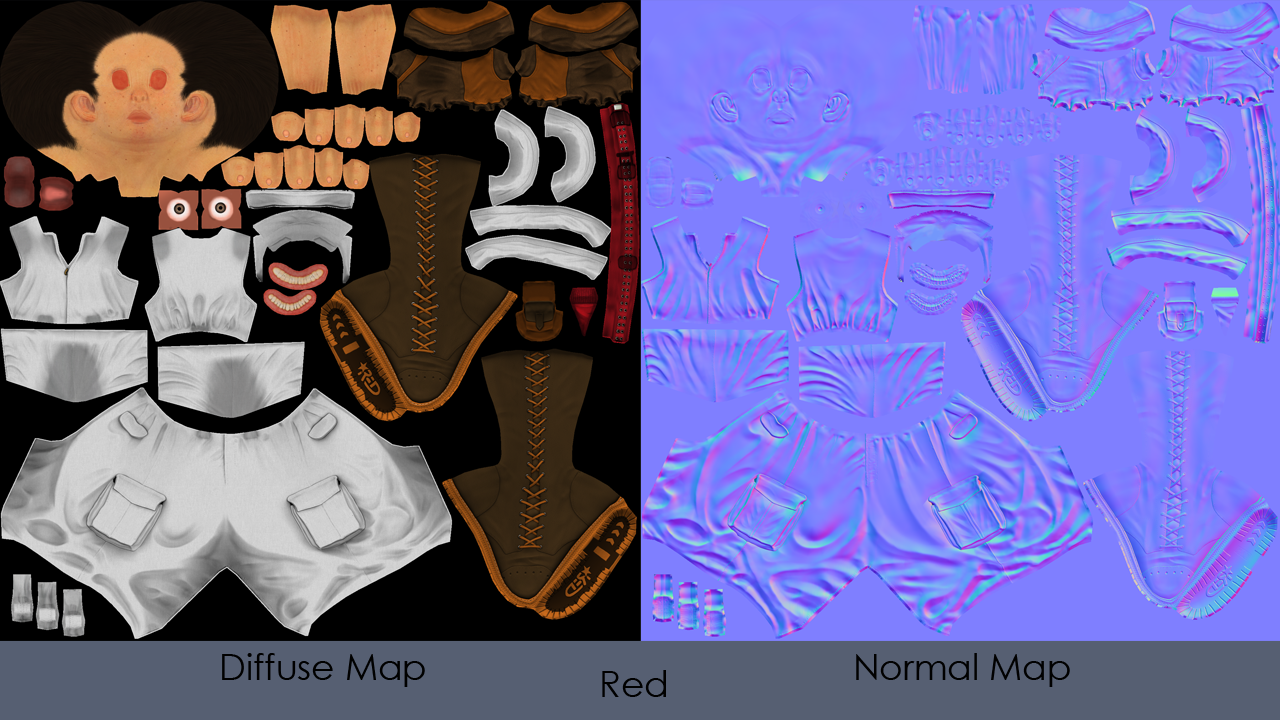 Red of Gunstar Heroes Diffuse and Normal Map by SimpleSlave on DeviantArt