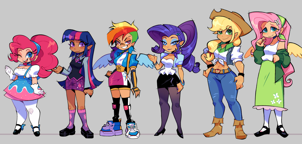 MLP Mane Six by D0kuKiui on DeviantArt