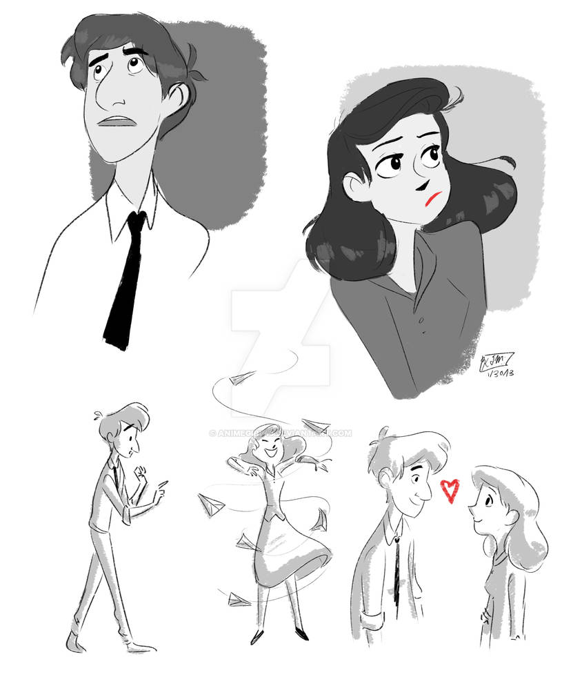 Paperman Sketches by animegirl43 on DeviantArt