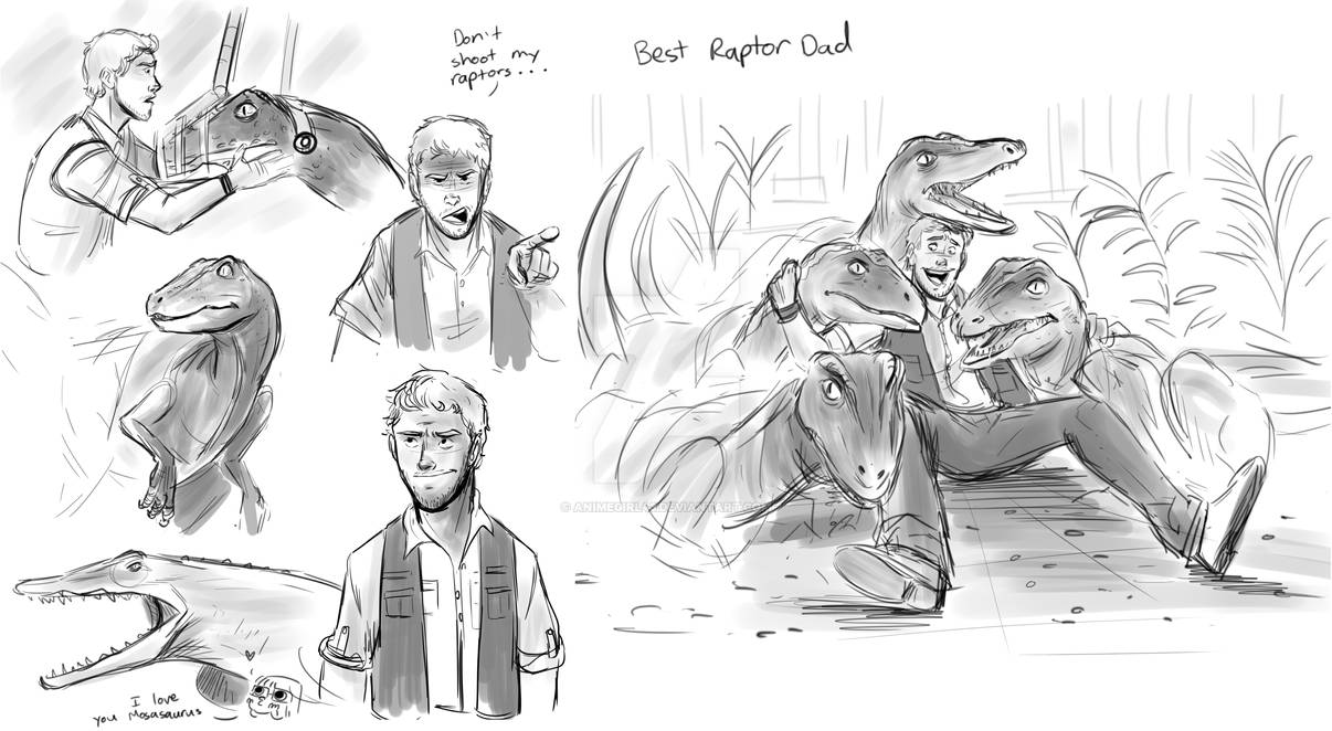 Daddy Raptor Best Raptor Dad by animegirl43 on DeviantArt