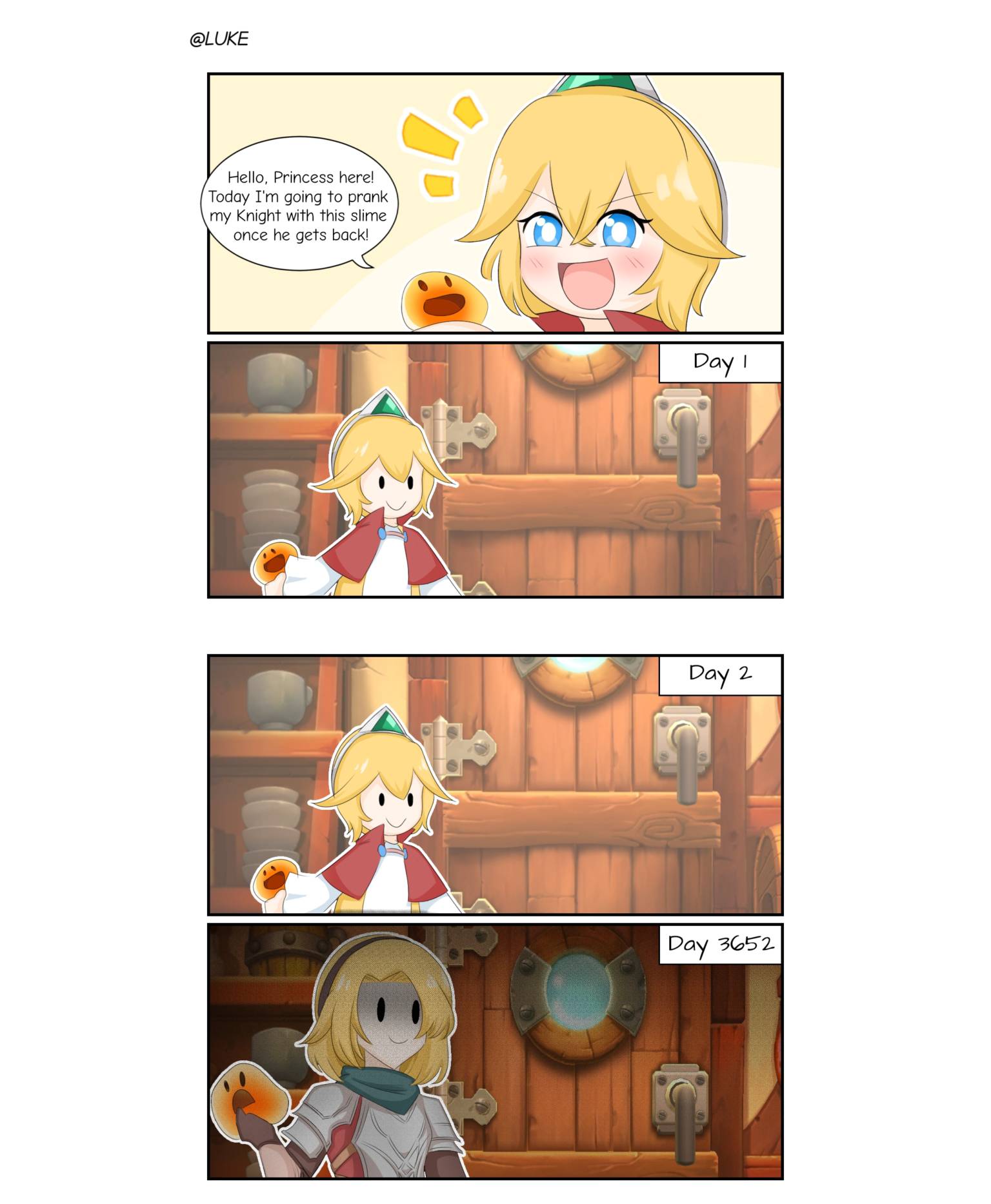 Slime Prank (Guardian Tales fan-comic) by LukishiFukari on DeviantArt Slime Prank (Guardian Tales fan-comic) by LukishiFukari on DeviantArt