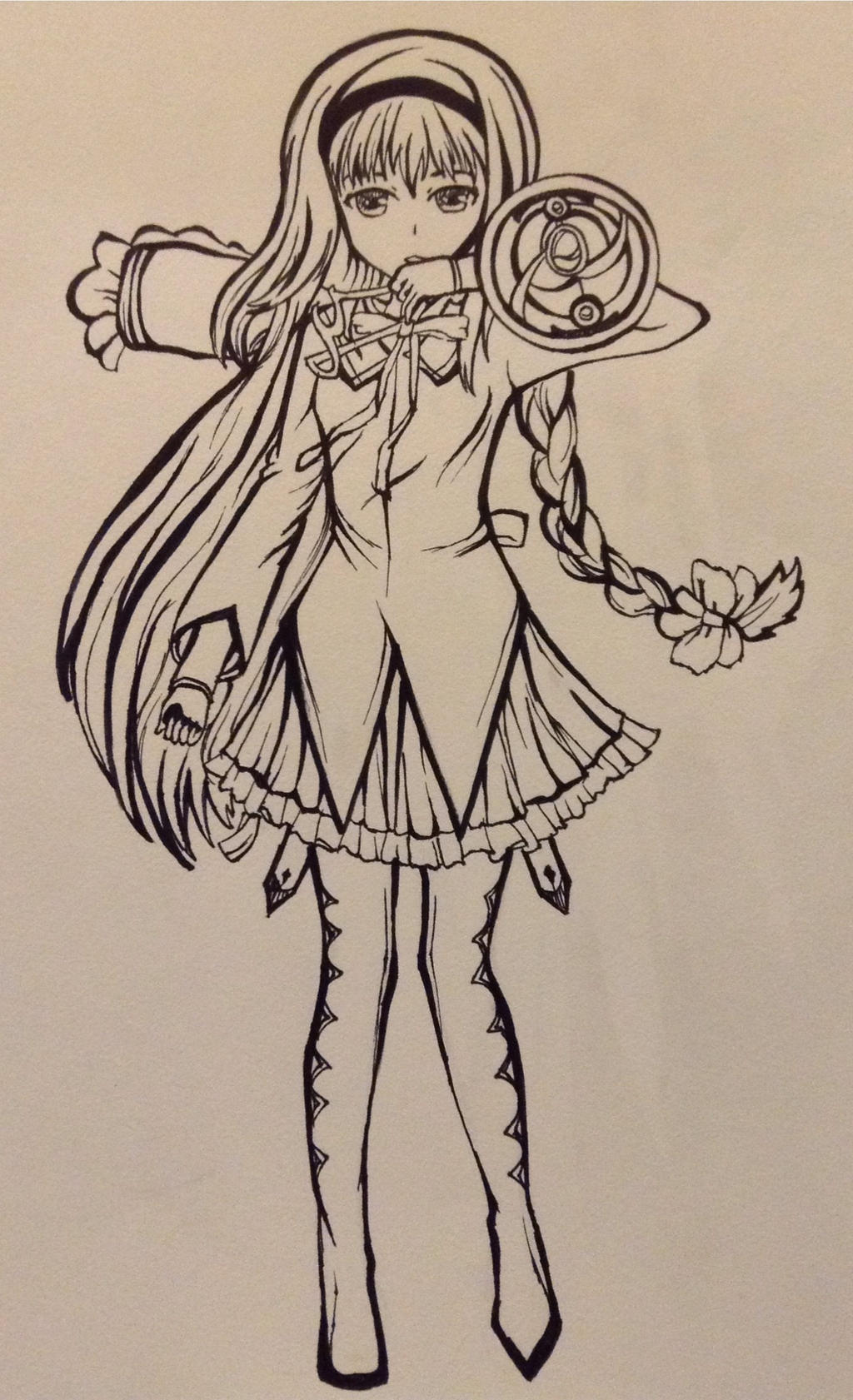 Homura Akemi Lineart