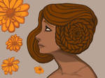 Orange flowers by Bit-sinna