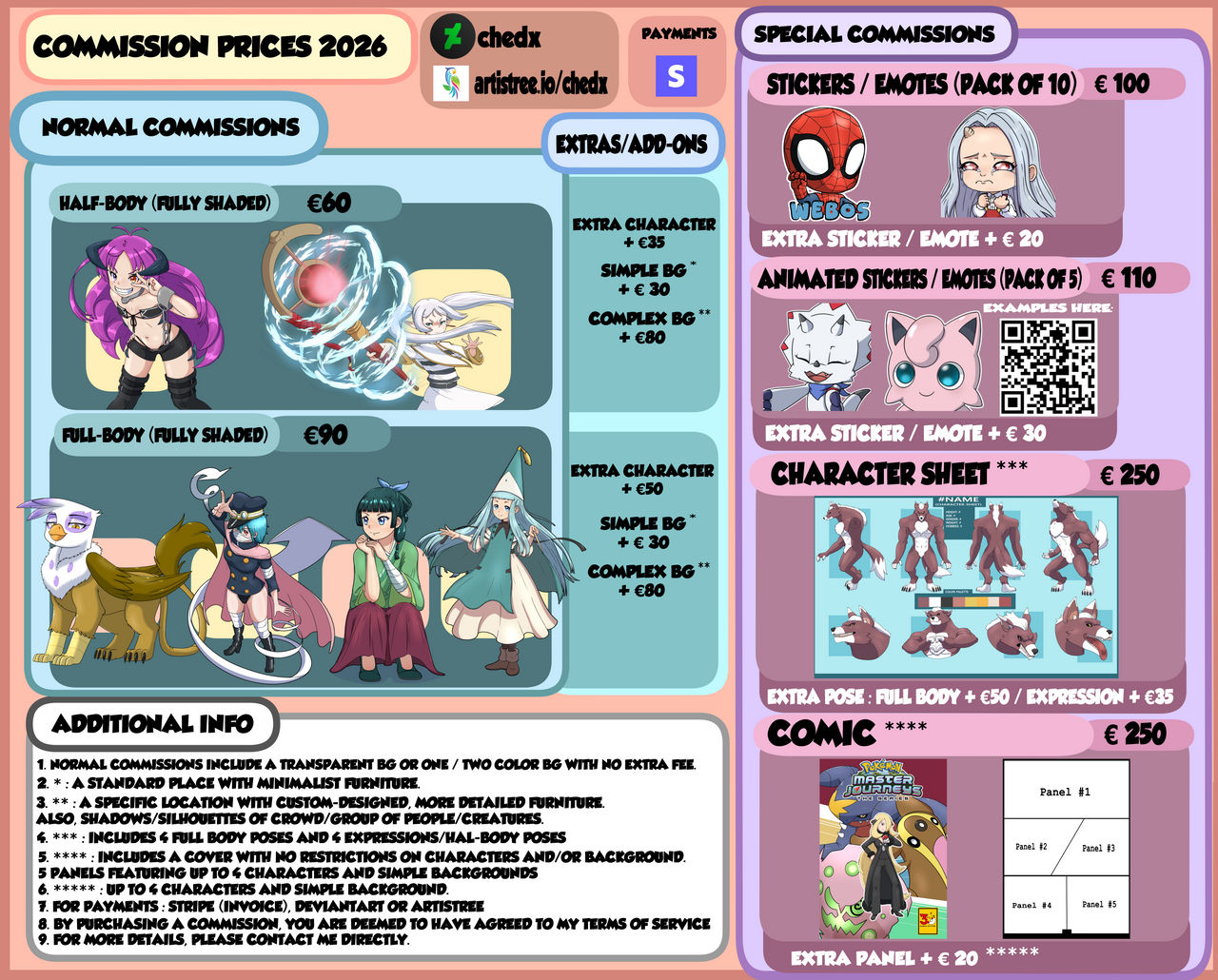 Commission Prices 2026
