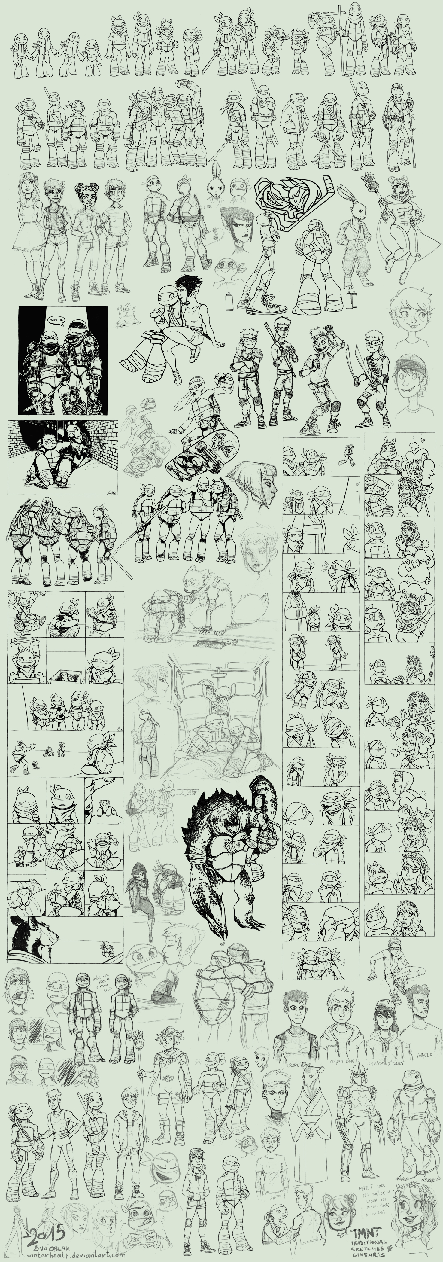 TMNT Sketch Dump 2015