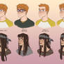 August and Casey's hairstyles...