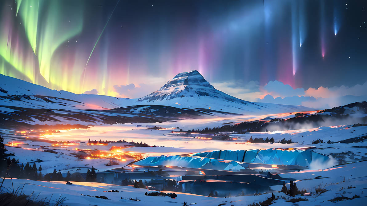 Serene Aurora Mesothelioma, Background for Your Screen Serene Aurora Mesothelioma, Background for Your Screen