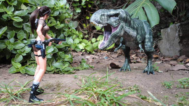 Lara Croft VS T-Rex