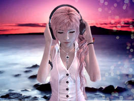 Serah listening to music