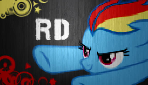 Rainbow Dash Pixelized Wallpaper