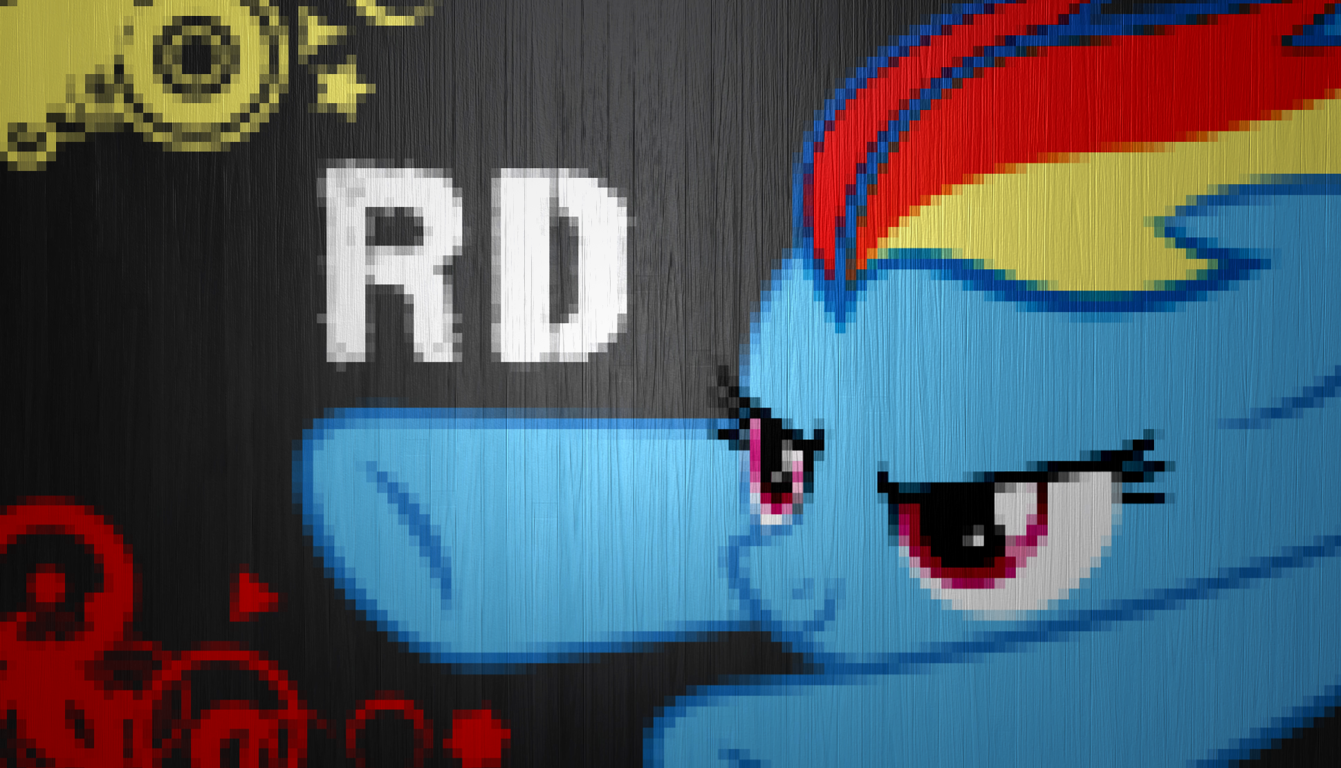 Rainbow Dash Pixelized Wallpaper