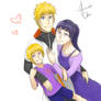 Naruto, Hinata, and their kid!