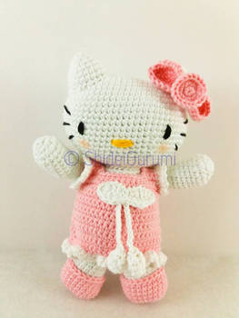 Hello Kitty Amigurumi with Pink Cherry Dress