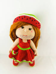 Amigurumi Girl with Watermelon Dress