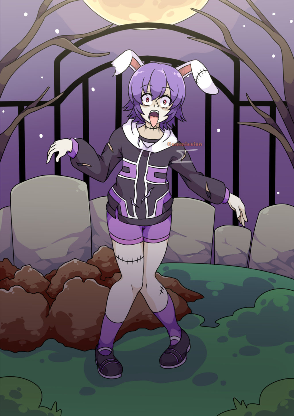 Zombies Miss Rabbit Commission: Zombie Rabbit by Cyber-Meta on DeviantArt
