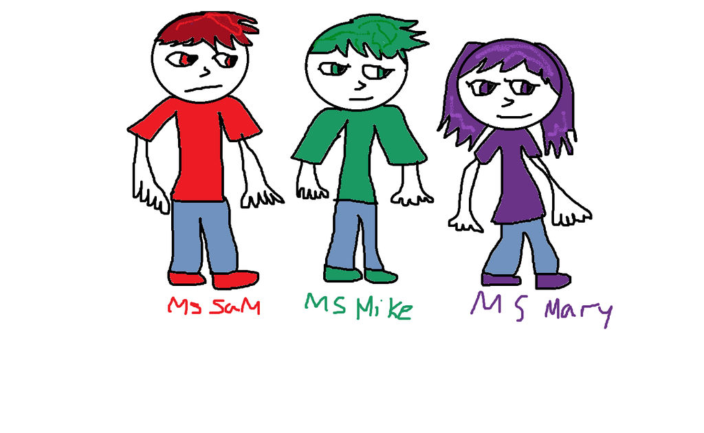 Microsoft Sam, Mike, and Mary (my universe) by ILoveKittens2345 on