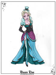 Queen Elsa Steampunk by GFantasy92