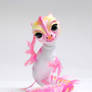 Pink Babywaterdragon, Poseable art doll