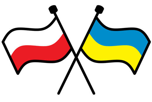 Dual Polish and Ukrainian Flags #PrayForUkraine