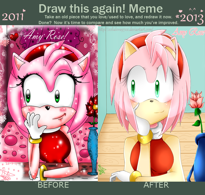 Draw this again Meme: Amy Rose