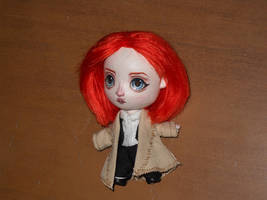 Chibi Agent Dana Scully mini art doll cartoon