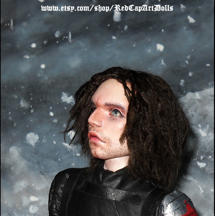 Winter Soldier inspired 1/6 scale art doll 05