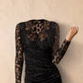 Empty-headed Black Lace Dress