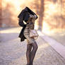 Leopard Print Dress and Stockings