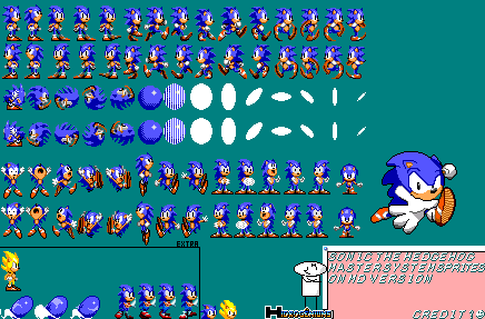 Sonic the hedgehog with rings 8 bit sprite - AI Generated Artwork