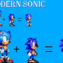 Modern Sonic 8-bit sprite made by Hidrogeniuns
