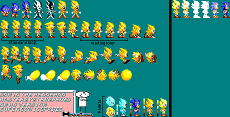 Super sonic sprites for S1SMSMD by HidroGeniuns by HidroGeniuns on  DeviantArt