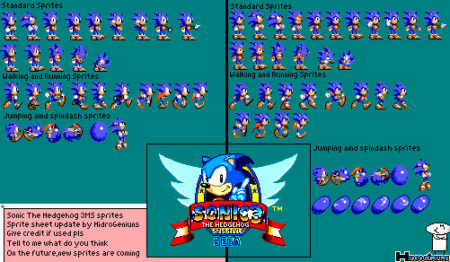 Sonic (S1SMS Overhauled) Sprites v2 by Aburtos on DeviantArt