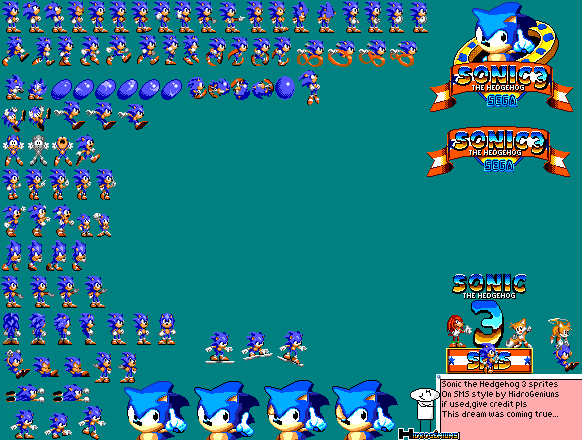 Sonic Art Resources — sonichedgeblog: All of Sonic's standard sprites