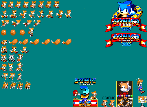 prompthunt: game still sprites of sonic and tails in sonic the