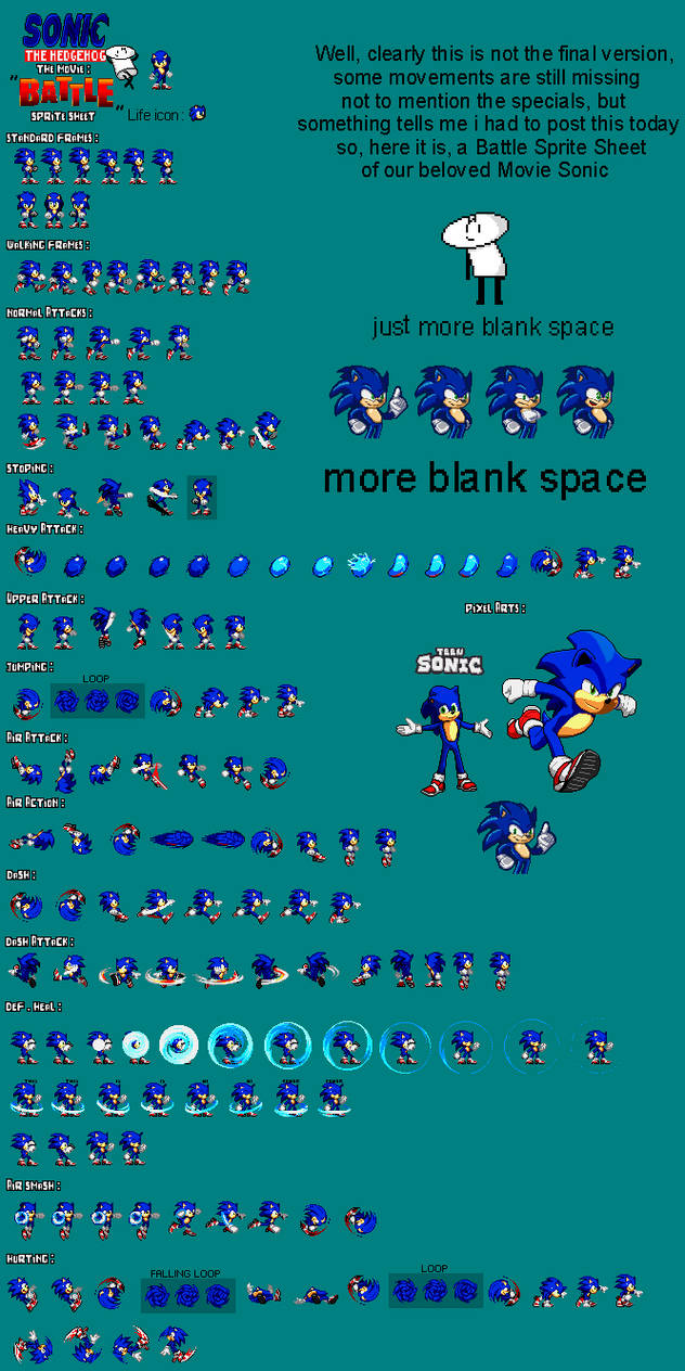Sonic Sprite Sheet