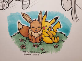 Day 16 2020: Eevee and Pikachu 