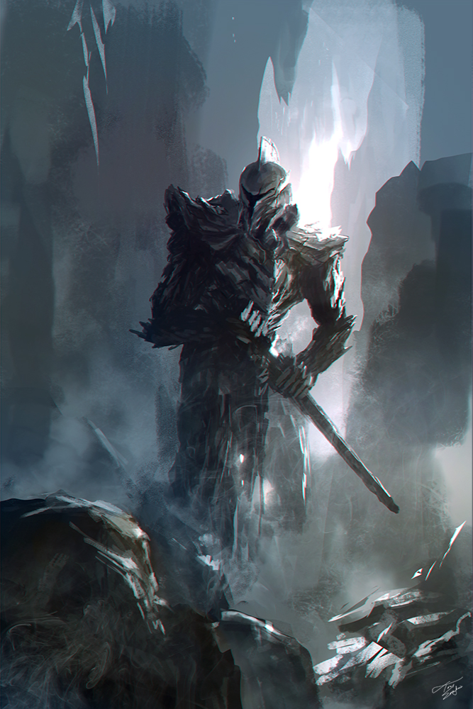 knight in the cave