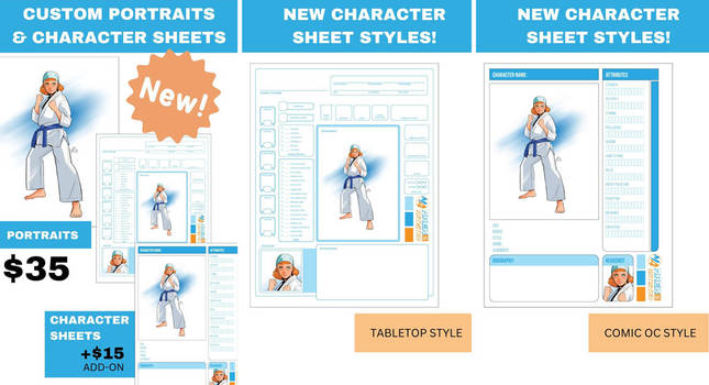 Updated Character Sheets Available