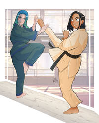 Commission Willow and Eva Karate Training