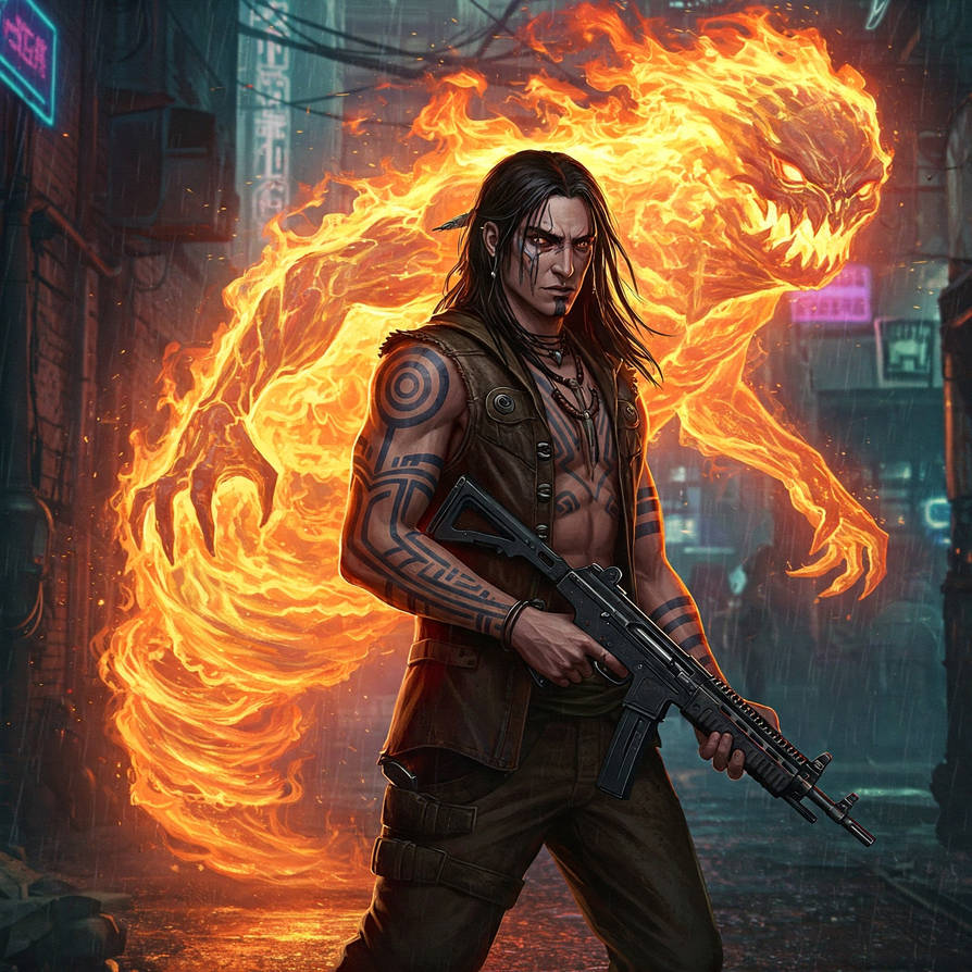 Shadowrun Shaman fire spirit by Ehran-the-Scribe on DeviantArt
