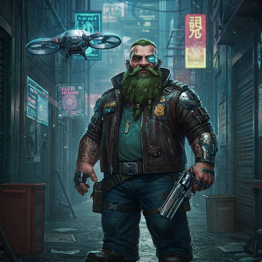 Shadowrun Dwarf Rigger 2 by Ehran-the-Scribe on DeviantArt