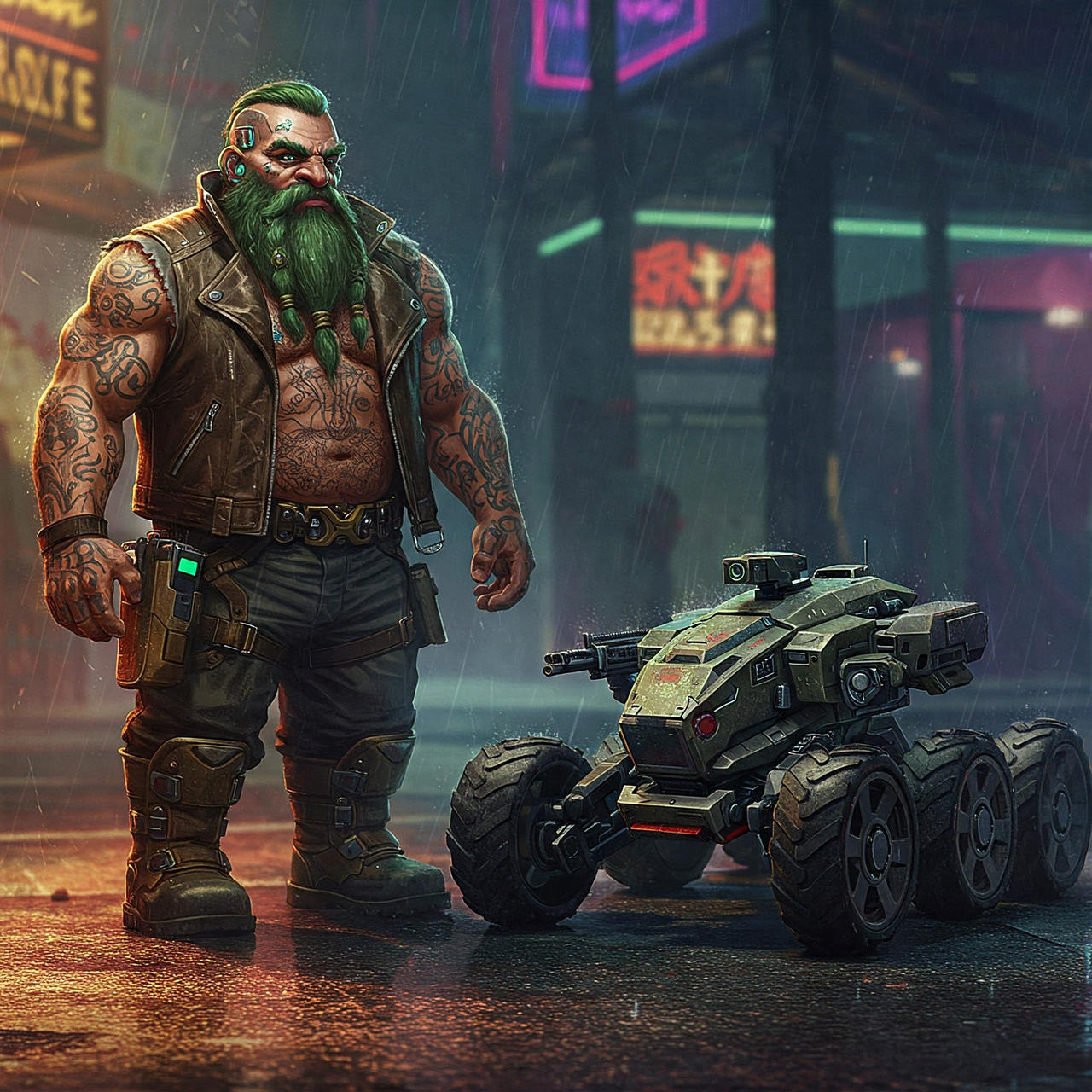 Shadowrun Dwarf Rigger 3 by Ehran-the-Scribe on DeviantArt