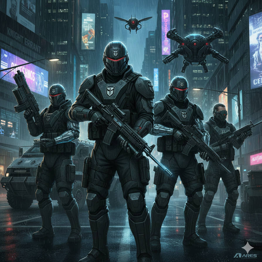 Shadowrun, Knight Errant HTR team by Ehran-the-Scribe on DeviantArt