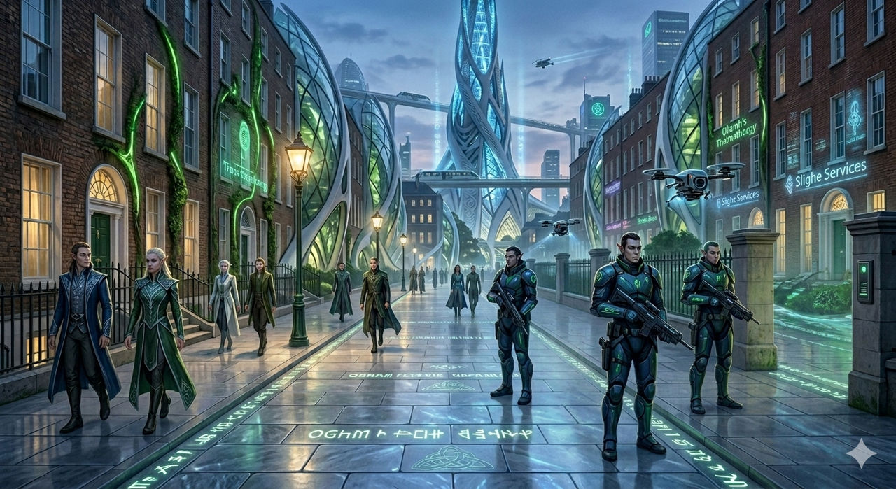 Shadowrun, Tir na Nog, Dublin Street View by Ehran-the-Scribe on DeviantArt