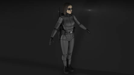Female Scifi Armour Suit WIP 4 no helmet