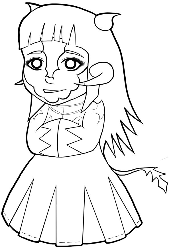 Ari Leblanc Chibi Lineart