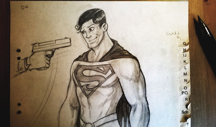 morning superman sketch